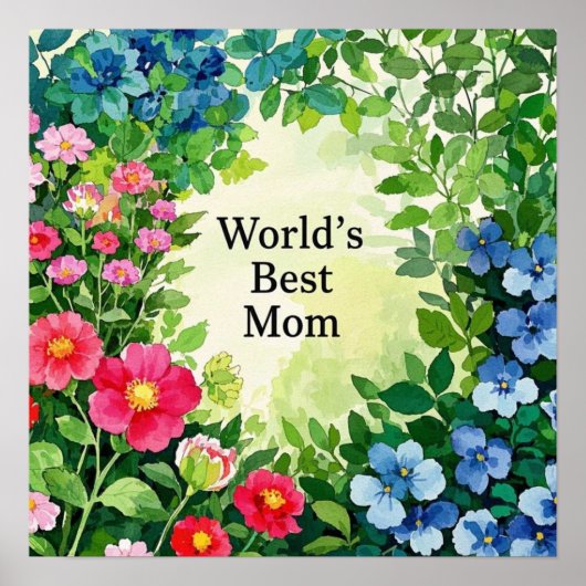 Garten der Blume Weltbeste Mama Poster (Vorne)