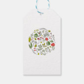 Garten der botanischen Wildblume Geschenkanhänger (Rückseite)