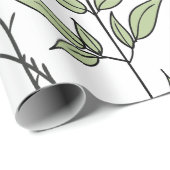 Garten der botanischen Wildblume Geschenkpapier (Rolleneckpunkt)