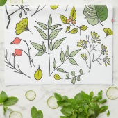 Garten der botanischen Wildblume Geschirrtuch (Gefaltet)
