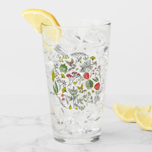 Garten der botanischen Wildblume Glas (Vorderseite Ice)