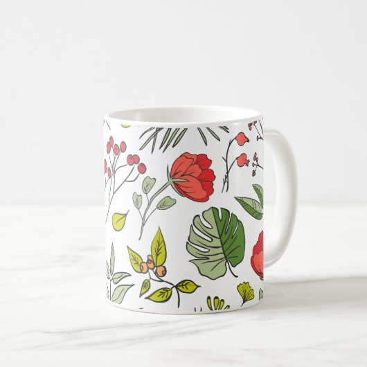 Garten der botanischen Wildblume Kaffeetasse (VorderseiteRechts)