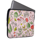 Garten der botanischen Wildblume Laptopschutzhülle (Vorne Rechts)