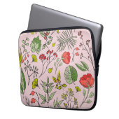Garten der botanischen Wildblume Laptopschutzhülle (Vorderseite Links)