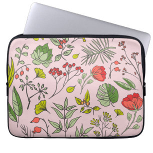 Garten der botanischen Wildblume Laptopschutzhülle