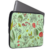 Garten der botanischen Wildblume Laptopschutzhülle (Vorne Rechts)