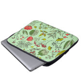 Garten der botanischen Wildblume Laptopschutzhülle (Vorne Knopf)