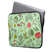 Garten der botanischen Wildblume Laptopschutzhülle (Vorderseite Links)