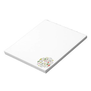 Garten der botanischen Wildblume Notizblock