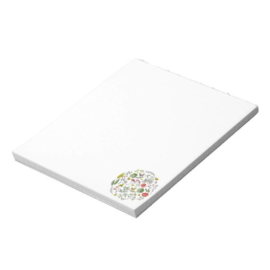 Garten der botanischen Wildblume Notizblock (Rotiert)