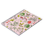 Garten der botanischen Wildblume Notizblock (Linke Seite)