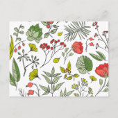 Garten der botanischen Wildblume Postkarte (Vorderseite)
