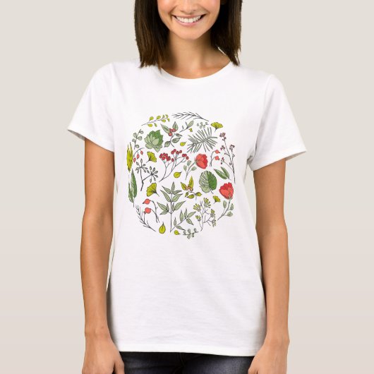 Garten der botanischen Wildblume T-Shirt (Vorderseite)
