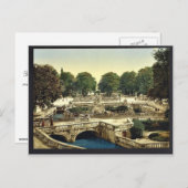 Garten der Brunnen, Nimes, Frankreich Vintag Pho Postkarte (Vorne/Hinten)