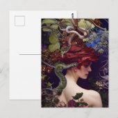 Garten der Eden-Frau, Bäume und Schlangen Postkarte (Vorne/Hinten)