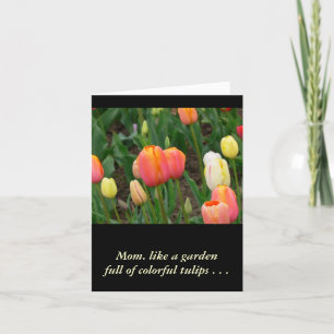 "GARTEN DER FARBEN TULIPS", MÜTTERTAGKARTE KARTE