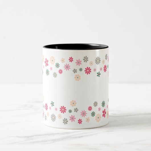 Garten der Freude (Linear) Zweifarbige Tasse (Mittel)