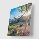 Garten der Götter Baum Sonnenbrunst Wand Uhr (Winkel)