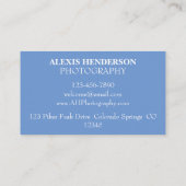 Garten der Götter Berufliche Fotografie Visitenkarte (Rückseite)