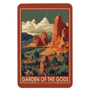 Garten der Götter Colorado Feen Reisen Vintag Magnet