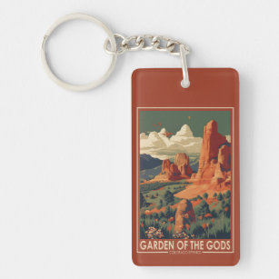Garten der Götter Colorado Feen Reisen Vintag Schlüsselanhänger