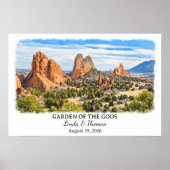 Garten der Götter Colorado Poster, Aquarell Poster (Vorne)