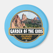 Garten der Götter Colorado Ringe Reisemblem Magnet (Vorne)