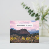 Garten der Götter Pikes Peak Colorado Ringe Postkarte (Stehend Vorderseite)