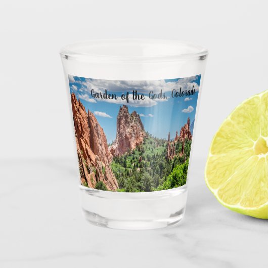 Garten der Götter Schnapsglas (Vorderseite)