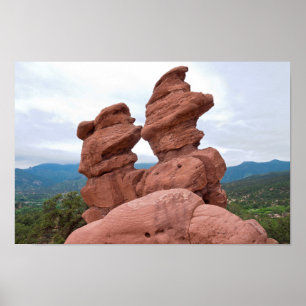 Garten der Götter Sehenswürdigkeit und Berge Poster