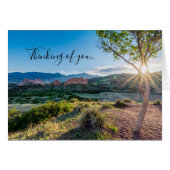 Garten der Götter Tree Sunburst Denken an U-Karte (Vorderseite (Horizontal))