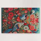 Garten der Harmonie – Vintage Birds Puzzle (Horizontal)