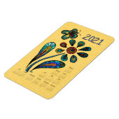 Garten der Hoffnung Blume 2021 Kalender Magnet (Linke Seite)