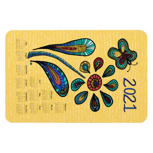 Garten der Hoffnung Blume 2021 Kalender Magnet (Horizontal)