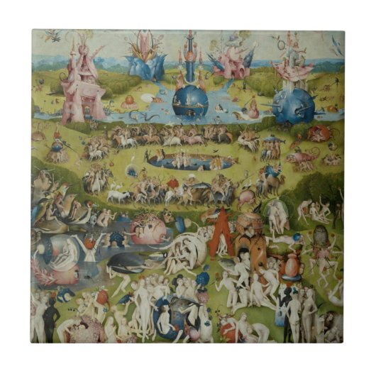 Garten der irdischen Freuden, 1490-1500 Fliese (Vorderseite)