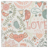 Garten der Liebe Lovebirds Stoff (Nahaufnahme)
