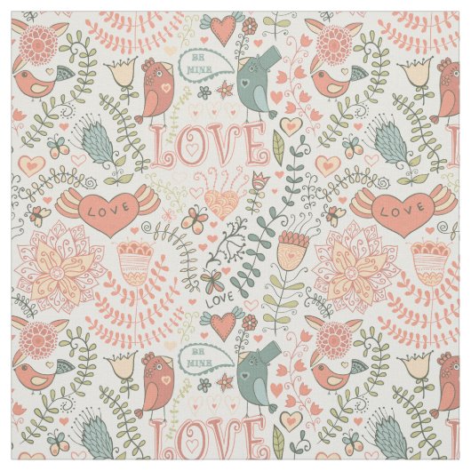 Garten der Liebe Lovebirds Stoff (Muster)
