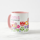 Garten der Liebe Mütter Tag Tasse (Vorderseite Links)