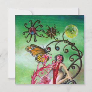 GARTEN DER MELISSA 2, rot, rosa violett Einladung