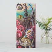 GARTEN DER MELISSA 2, schwarz, weiß, Fuchsia Einladung (Stehend Vorderseite)