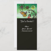 GARTEN DER MELISSA 2, schwarz, weiß, Fuchsia Einladung (Rückseite)