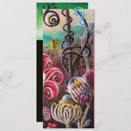 GARTEN DER MELISSA 2, schwarz, weiß, Fuchsia Einladung (Vorne/Hinten)