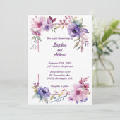 Garten der Romantik: Einladung zur Hochzeit (Stehend Vorderseite)