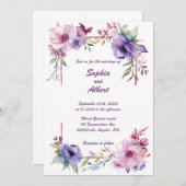 Garten der Romantik: Einladung zur Hochzeit (Vorne/Hinten)