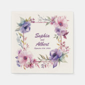 Garten der Romantik: Personalisierte Hochzeit von  Serviette (Vorderseite)