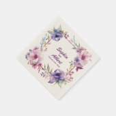 Garten der Romantik: Personalisierte Hochzeit von  Serviette (Ecke)