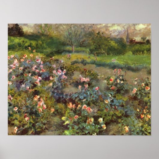 Garten der Rose, Renoir Poster (Vorne)