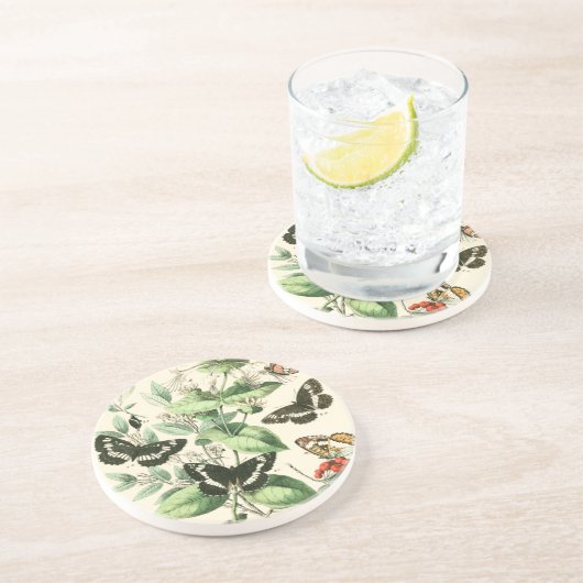 Garten der Schmetterlinge und Blume Getränkeuntersetzer (Seite)