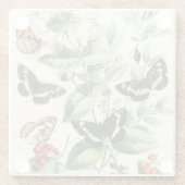 Garten der Schmetterlinge und Blume Glasuntersetzer (Rückseite)