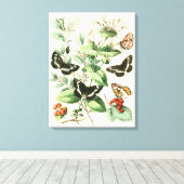 Garten der Schmetterlinge und Blume Leinwanddruck (Insitu (Holzboden))
